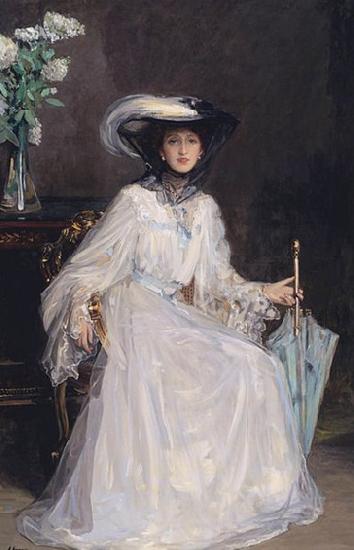 Sir John Lavery Evelyn Farquhar, wife of Captain Francis Douglas Farquhar daughter of the John Hely-Hutchinson, 5th Earl of Donoughmore oil painting image